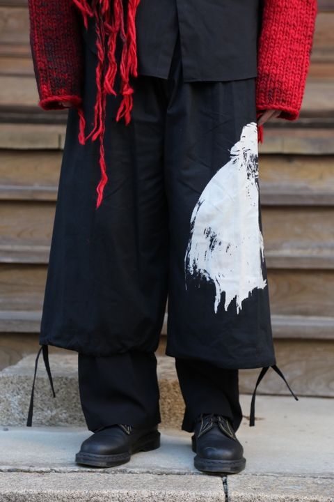 Yohji Yamamoto 朝倉ペイント手編タートルCニットstyle.10.1.