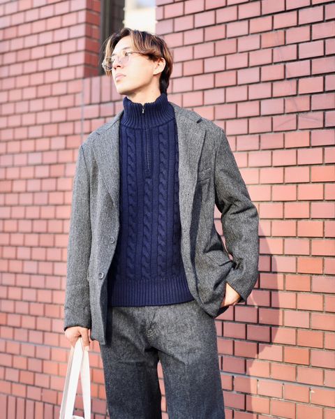 A.PRESSE Tweed Tailored Jacketスタイル