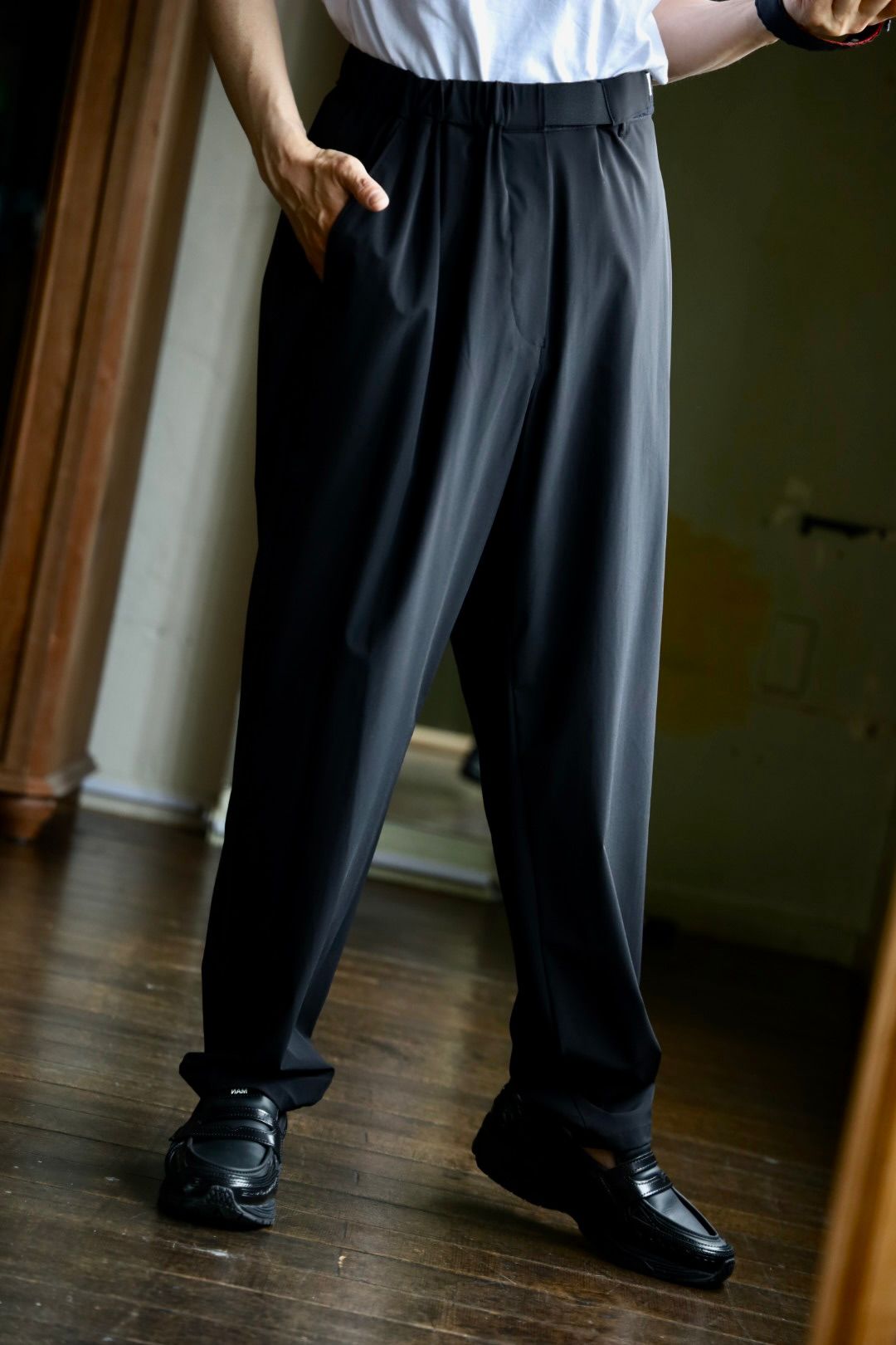 グラフペーパー 25 SUMMER Flex Tricot Chef Pants(GM252-40039)BLACK