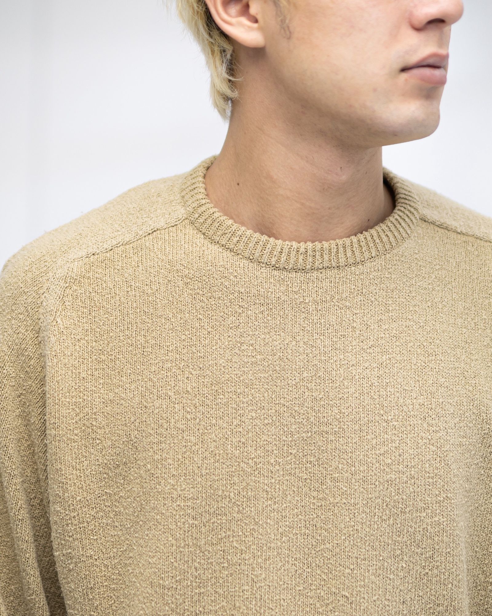 アプレッセ 2026 STYLE1 Washed Silk Nep Crew Neck Sweater(26SAP-03-07)BEIGE☆1月10日(土)発売！