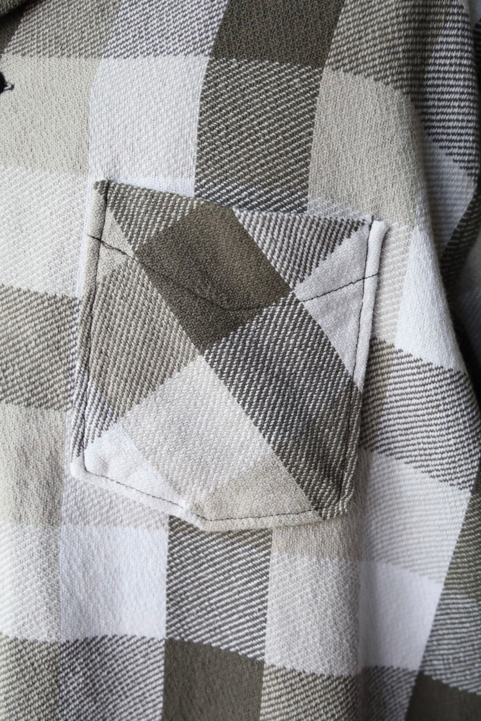 BOW WOW 25FWバウワウ CHECK FLANNEL SHIRT(BW252-CFS)GRAY x WHITE