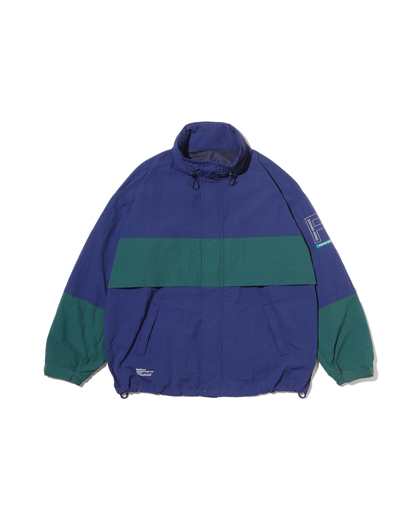 フレッシュサービス NYLON CANVAS SAILING JACKET (FSC261-30254)BLUE x GREEN★2月14日(土)発売