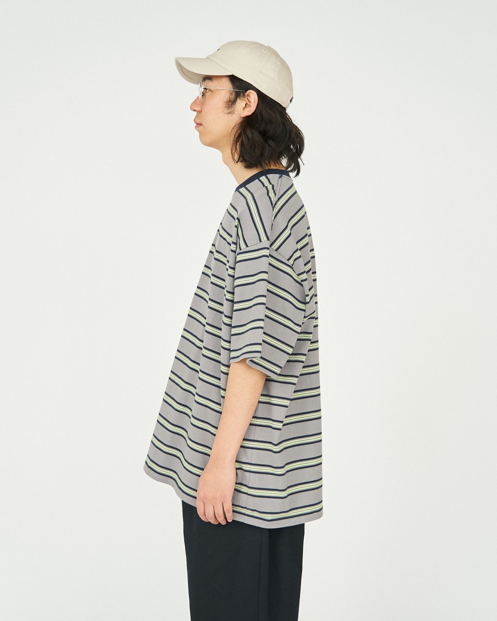 フレッシュサービス MULTI BORDER S/S TEE(FSC251-70121)GRAY