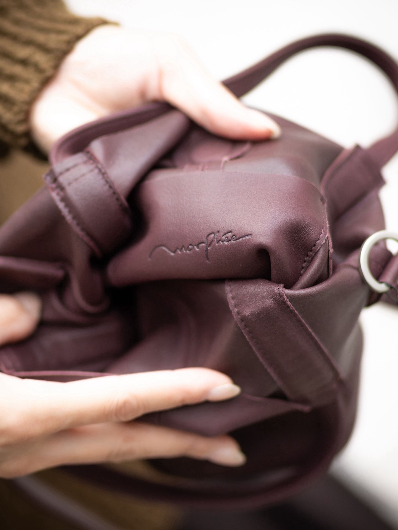 Morphee / モルフェ 2WAY SMALL TOTE(SL-BRG)BURGUNDY☆新作発売！