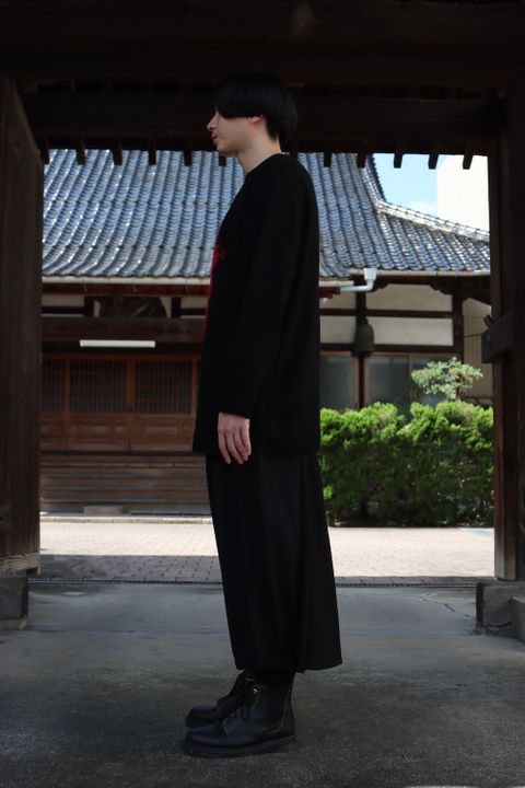 yohji yamamoto 花柄クルーネックニット(HX-K14-181) style.2021.8.29