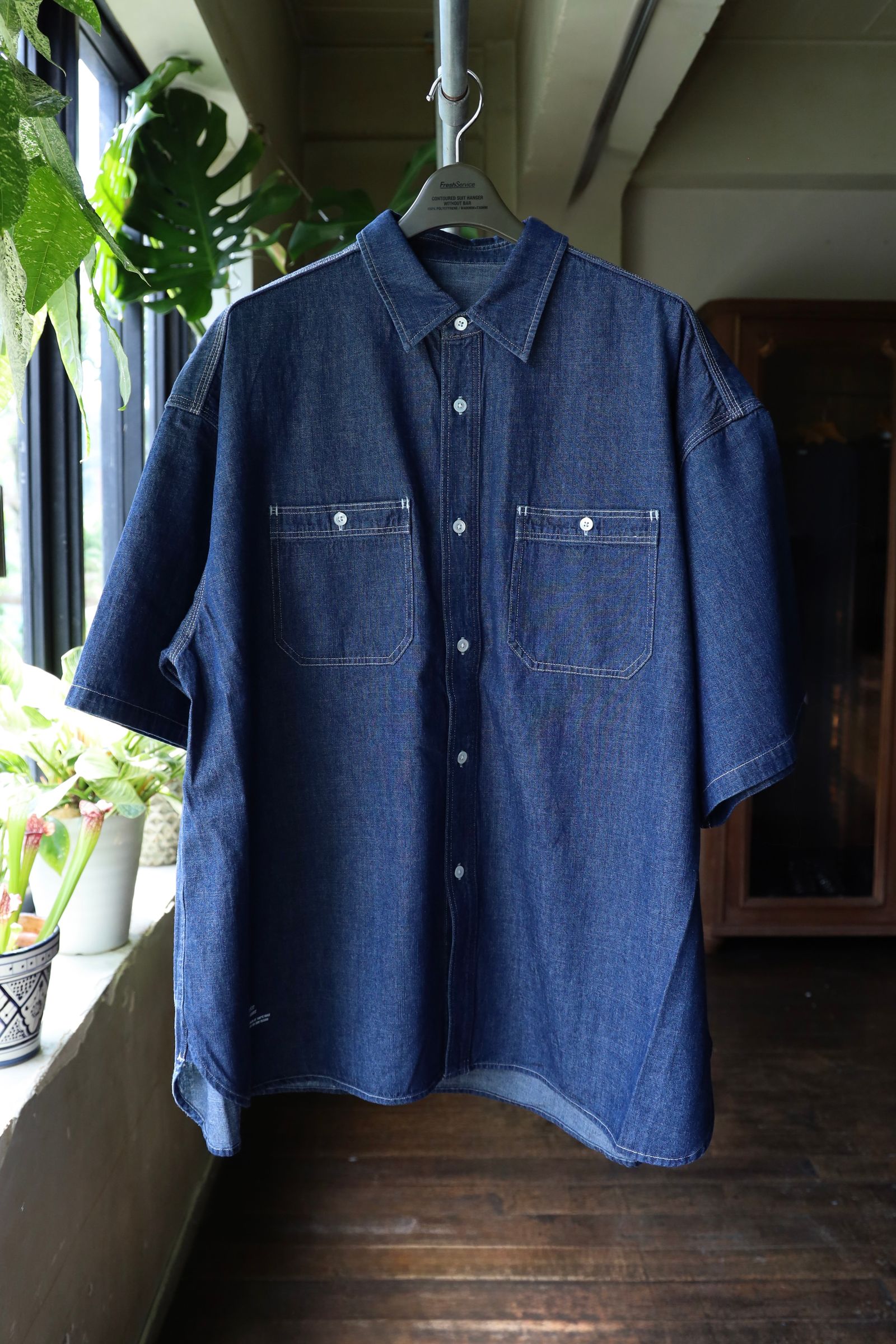フレッシュサービス LIGHT DENIM S/S SHIRT (FSC252-50046)DARK FADE☆6/21(土)発売！