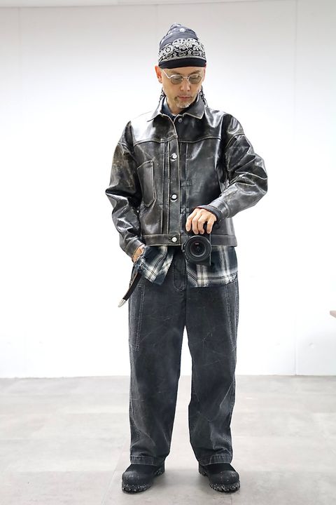 ©SAINT M×××××× セントマイケル 26SS BBJ_LEATHER JACKETスタイル