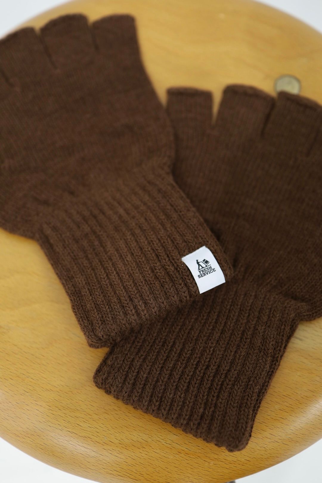 フレッシュサービスTHERMAL RIB KNIT FINGERLESS GLOVES(FSP254-90068)BROWN☆11月15日(土)発売！