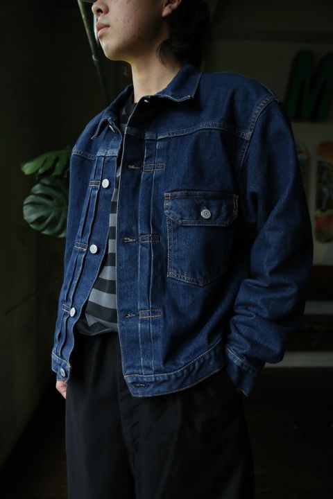 CIOTA 本藍スビンコットン13.5ozデニムGジャン(JKLM-101M-NIDBL-D) style. 2021.08.18.