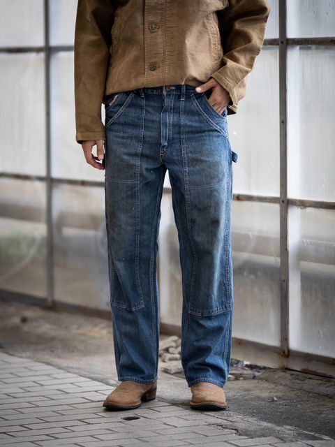 BOWWOW DOUBLE KNEE INDIGO DENIM PANTS MARK STYLE
