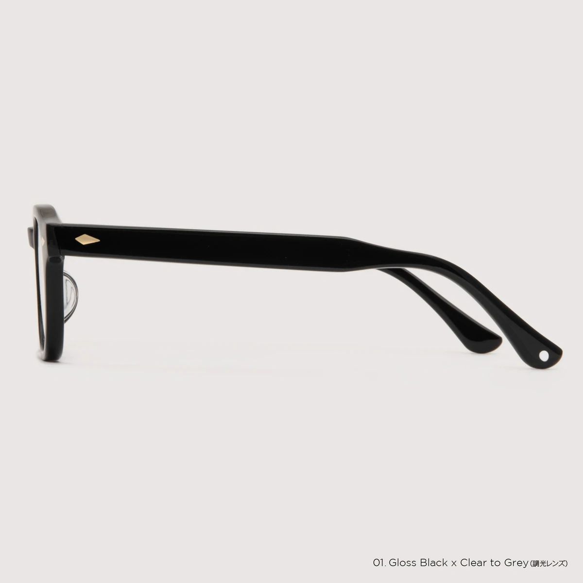 ノチノオプティカル NOCHINO-N1 #1.GLOSS BLACK × CLEAR to GREY (調光モデル)