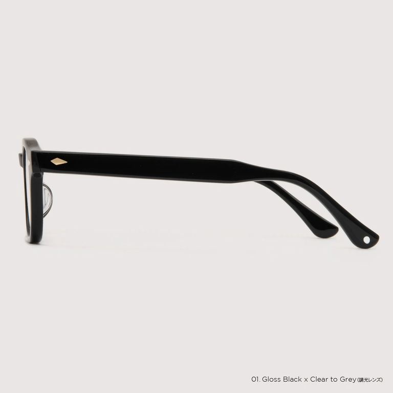 NOCHINO OPTICAL - ノチノオプティカル NOCHINO-N1 #1.GLOSS BLACK × CLEAR to GREY  (調光モデル) | mark