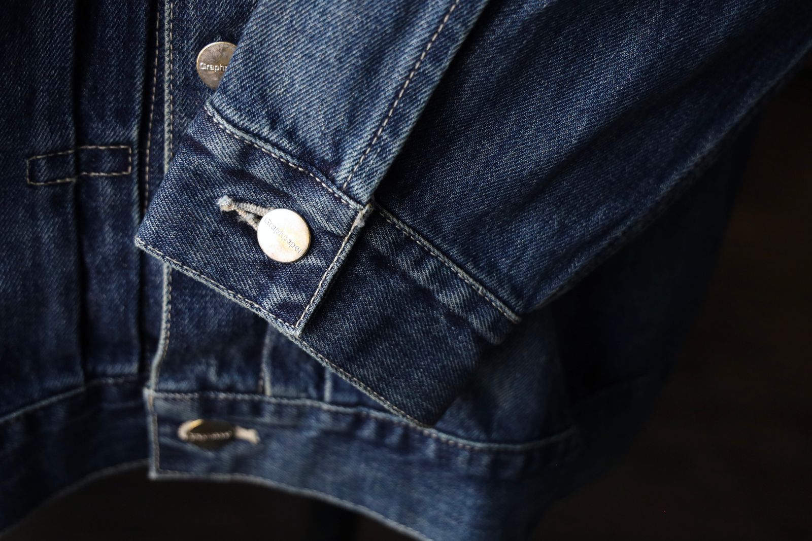 グラフペーパー 25AW Selvage Denim Jacket(GU253-20054DB)INDIGO_DARK FADE