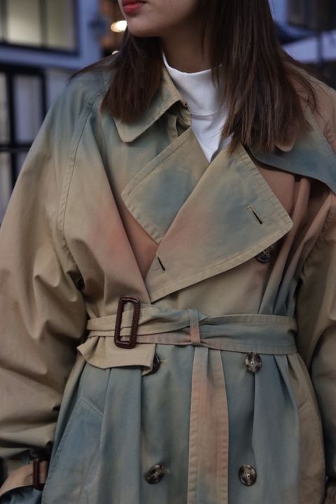 YOKE 新作SPRAY PRINTED TRENCH COAT style.2023.1.24