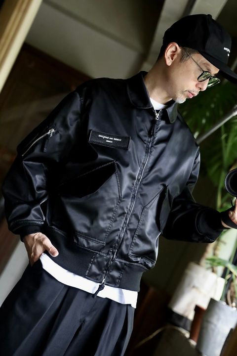 COMME des GARCONS HOMMEナイロンツイルミリタリージャケットスタイル.2024.8.3.