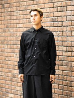 コムデギャルソンオム 定番綿ブロードL/Sシャツ(HR-B101-051-1)BLACK☆8月7日(金)発売！