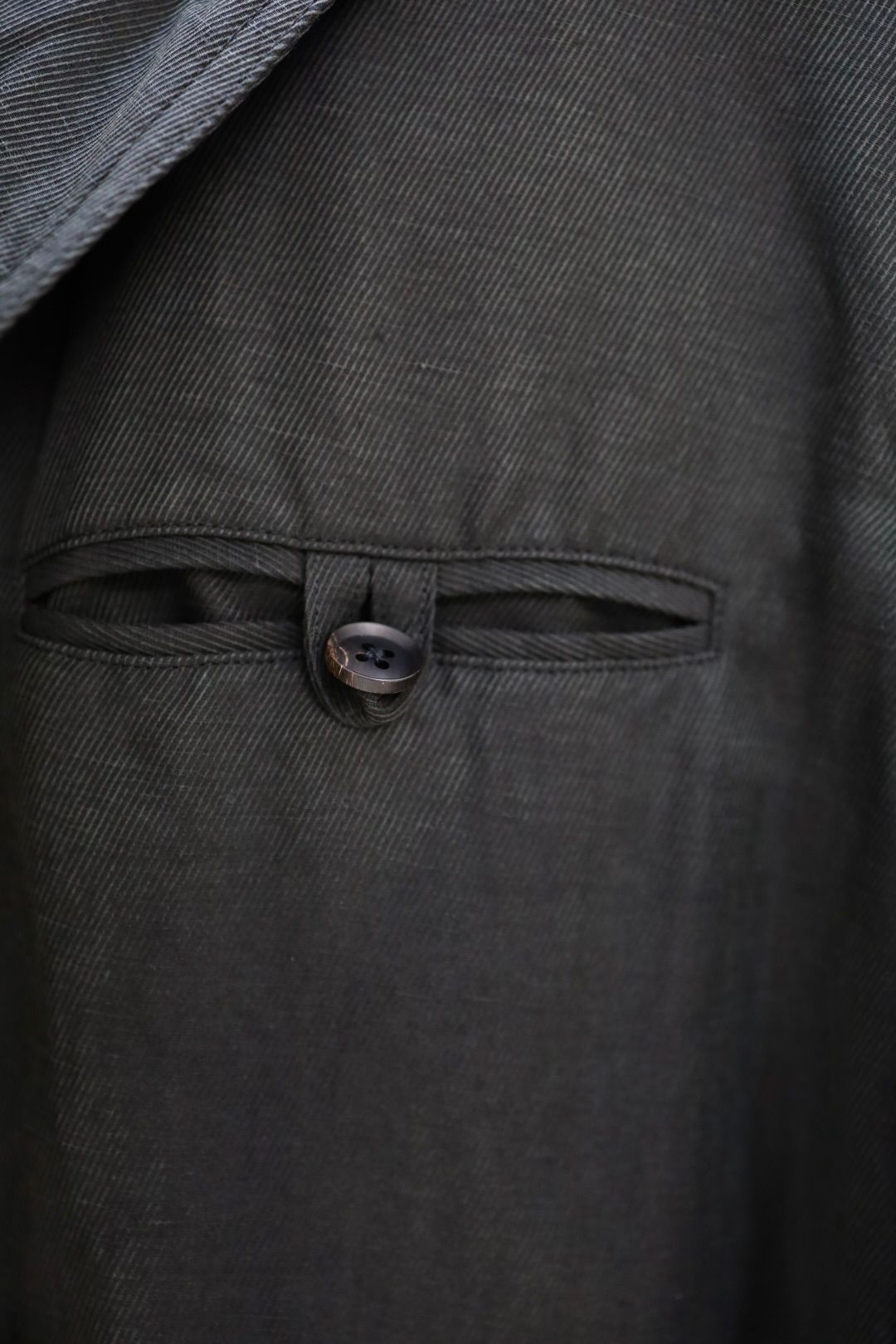 YOKE 26SS Linen Silk Kersey Double Breasted Blezer(YK26SS01207J)BLACK