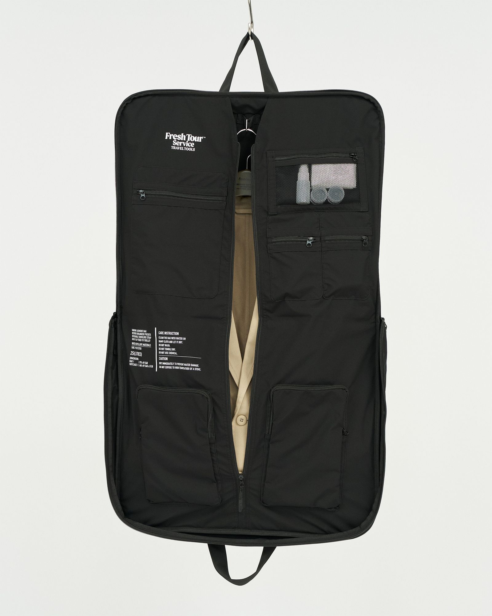 フレッシュサービス MULTI POCKET GARMENT BAG(FSP253-90065B)BLACK