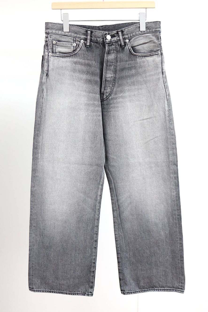 グラフペーパー Selvage Denim Five Pocket wide Straight Pants(GU261-40059LB)BLACK_LIGHT FADE★1月24日(土)発売！