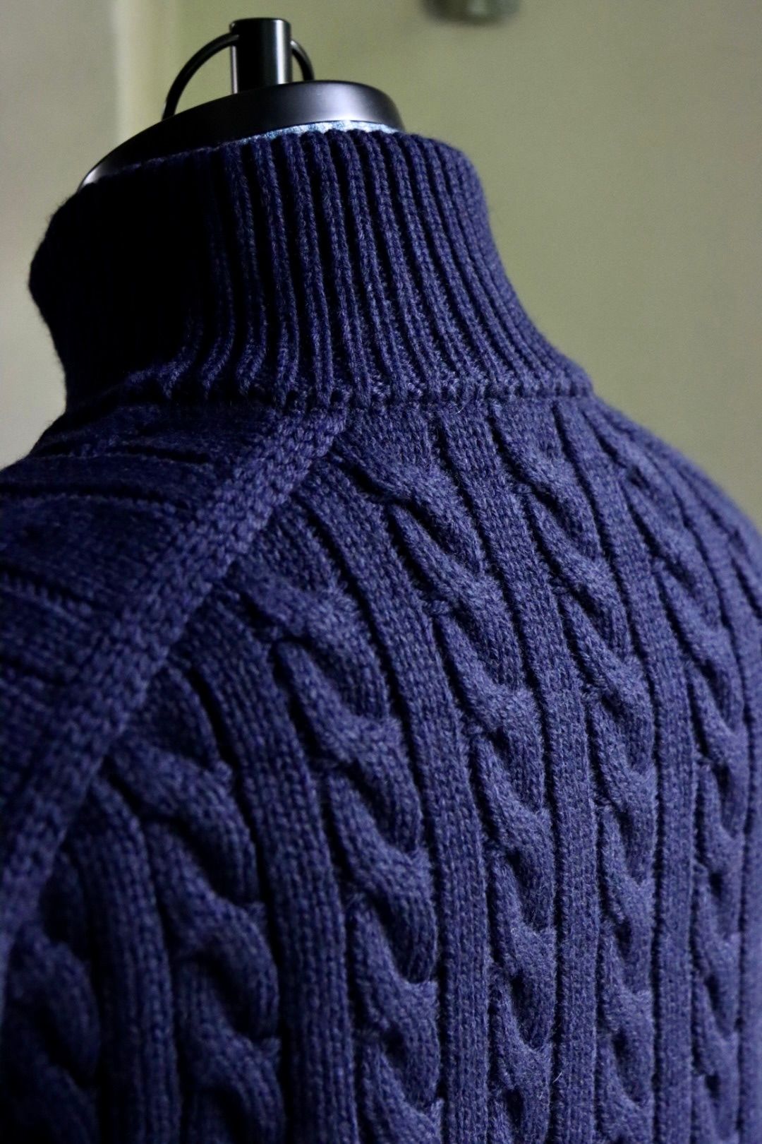 アプレッセ23AW Cashmere Aran Half Zip Sweater(23AAP-03-03K)NAVY☆10月21日(土)発売！