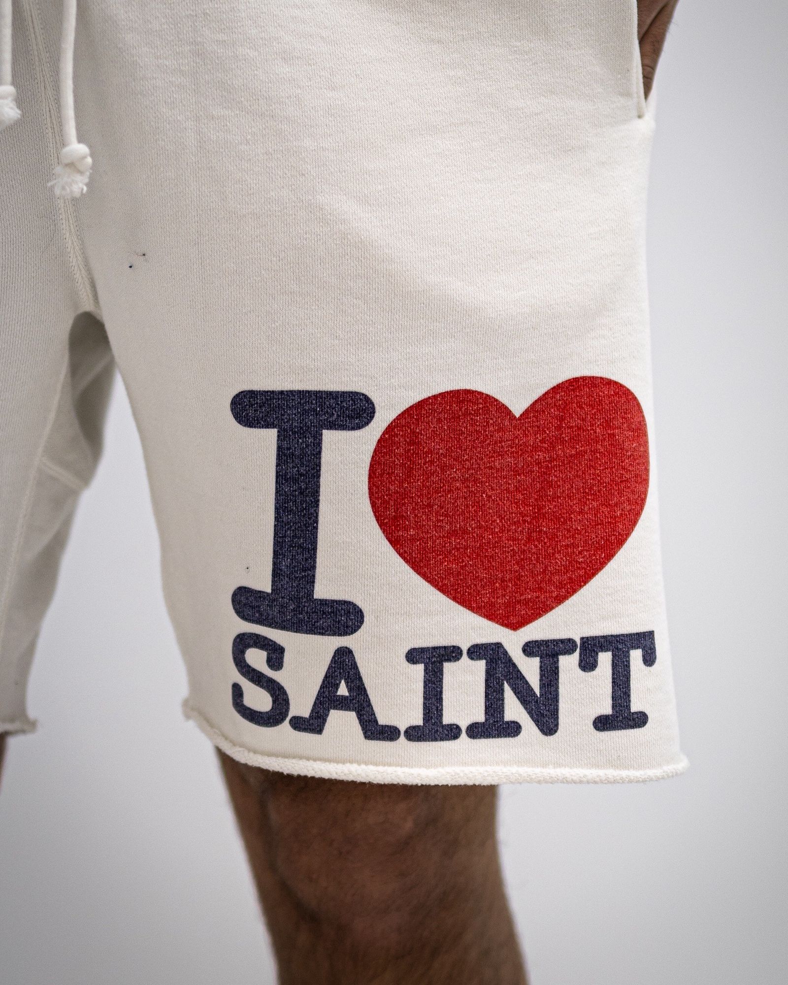 セントマイケル 26SS I LOVE SAINT/SWEAT SHORTS(SM-MK8-0000-067)WHITE