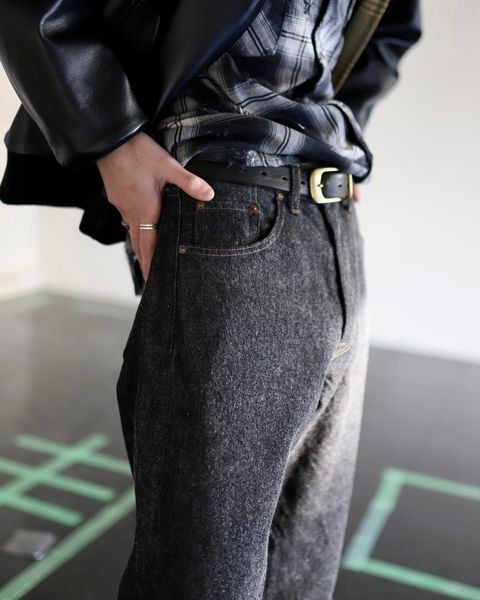 A.PRESSE アプレッセ 2024 Style1 Black Washed Denim Pantsスタイル