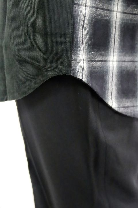 JUNYA WATANABE MAN 綿フランネルチェックコーデュロイレザーシャツスタイル2025.11.3.