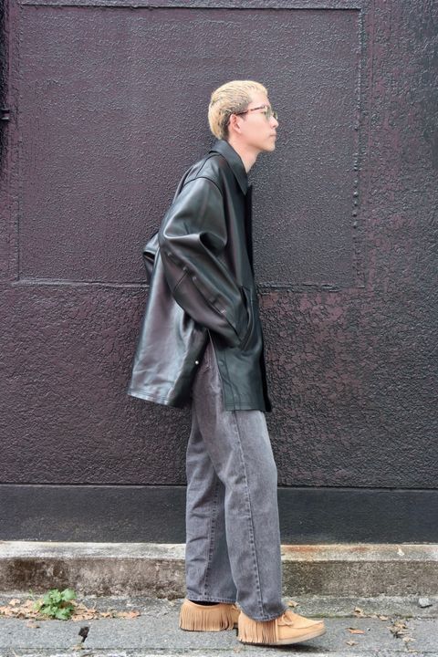 YOKE ヨーク 23AW CUT-OFF LEATHER CAR COATスタイル