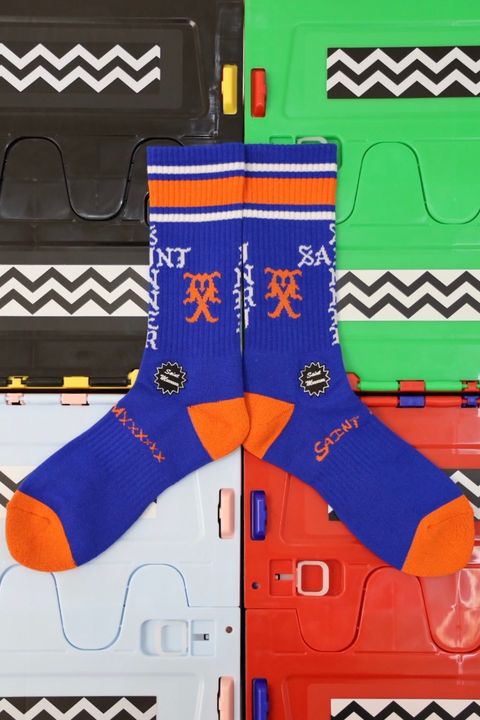 セントマイケル SINNER SOCKS (SM-HR1-0000-116)BLUE/ORANGE/WHITE★10月11日(土)発売！