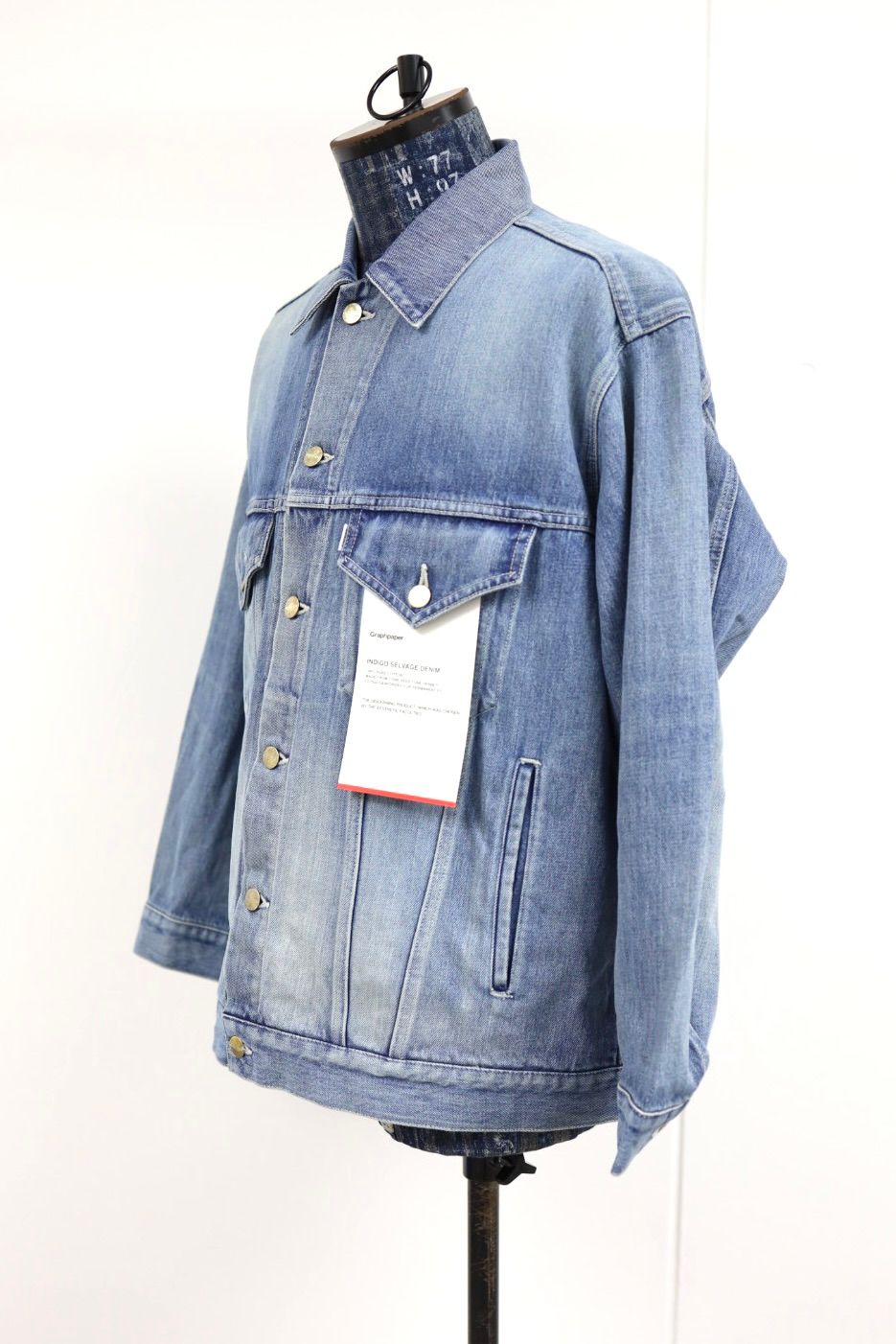 グラフペーパー Selvage Denim Trucker Jacket(GU261-20055LB)INDIGO_LIGHT FADE★1月24日(土)発売！