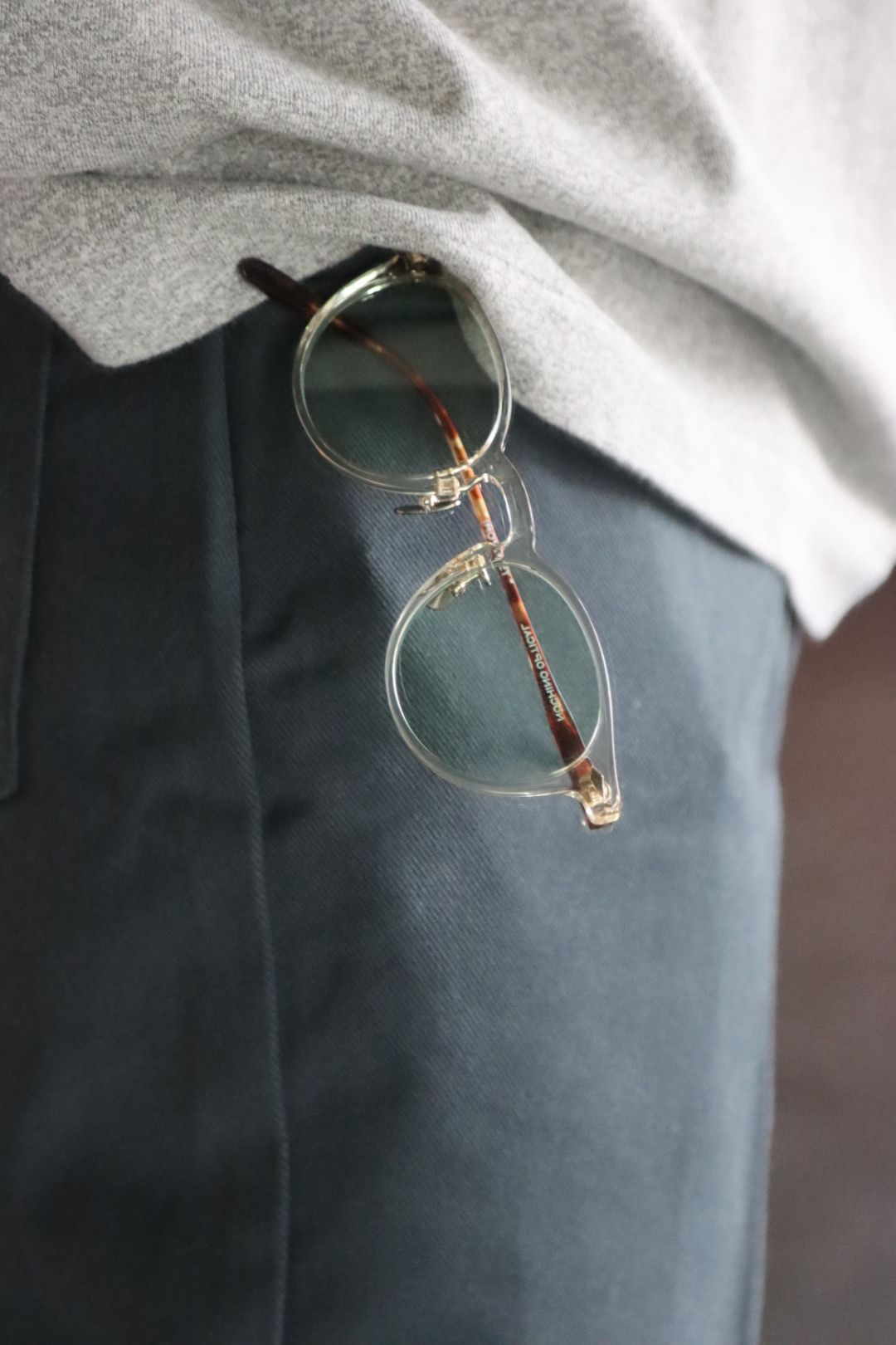 CIOTA 22SS スビンコットンポリエステルツイル5Pパンツ"NAVY"style.