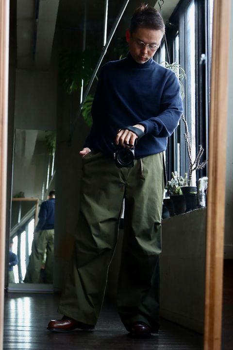 blurhms ROOTSTOCK C/N Oxford Snow Pants"DARK OLIVE"スタイル
