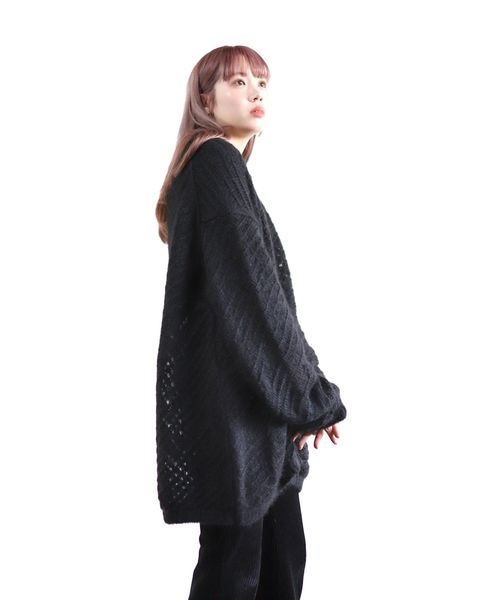 YOKE 新作SILK MOHAIR BUTTONED CARGIGAN style.2024.2.3