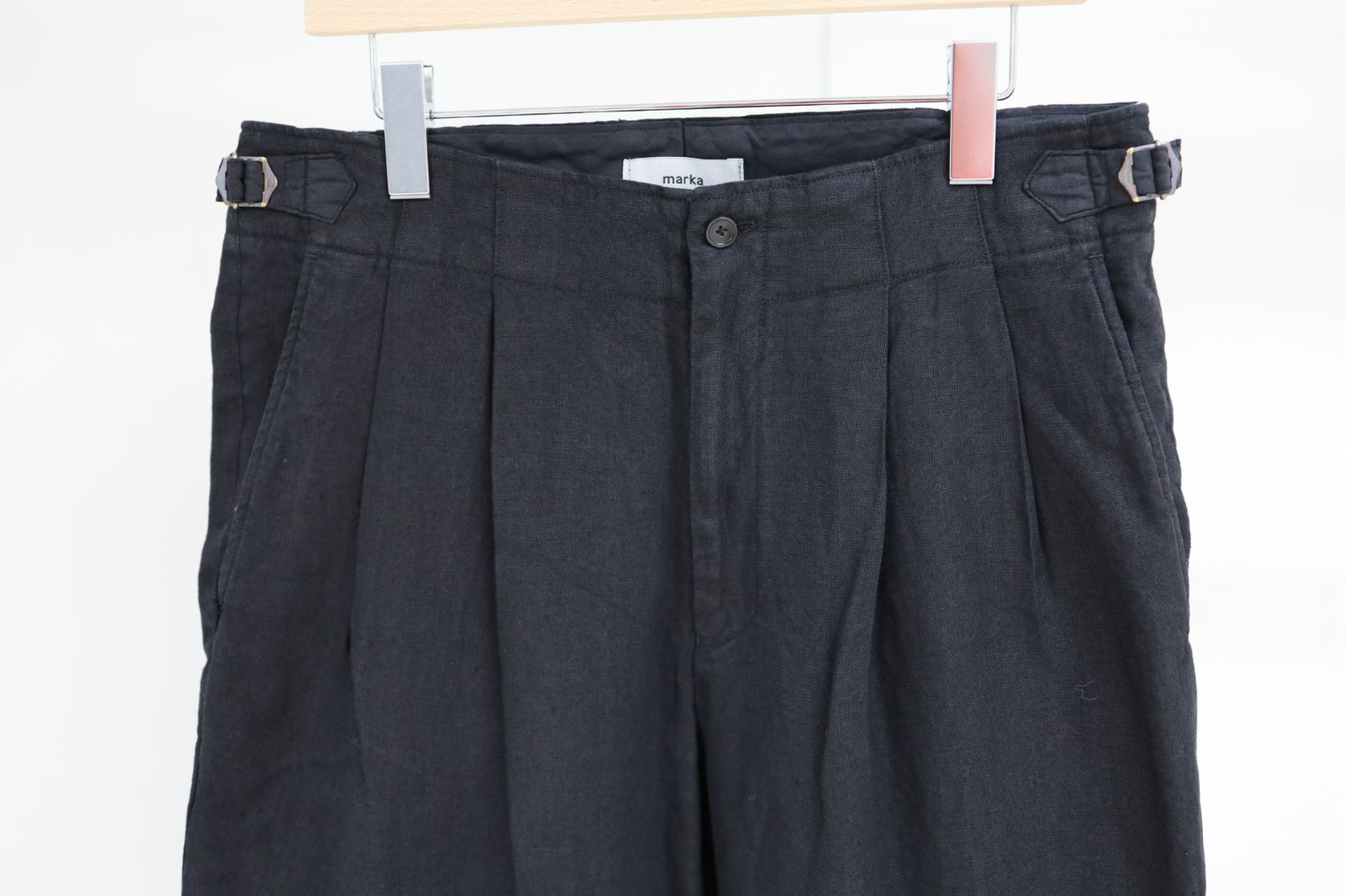 marka 26SS TWO TUCK MILITARY TROUSERS(M26A19PT02C)BLACK☆新作発売！