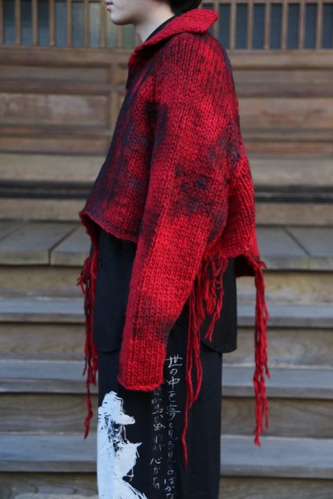 Yohji Yamamoto 朝倉ペイント手編タートルCニットstyle.10.1.