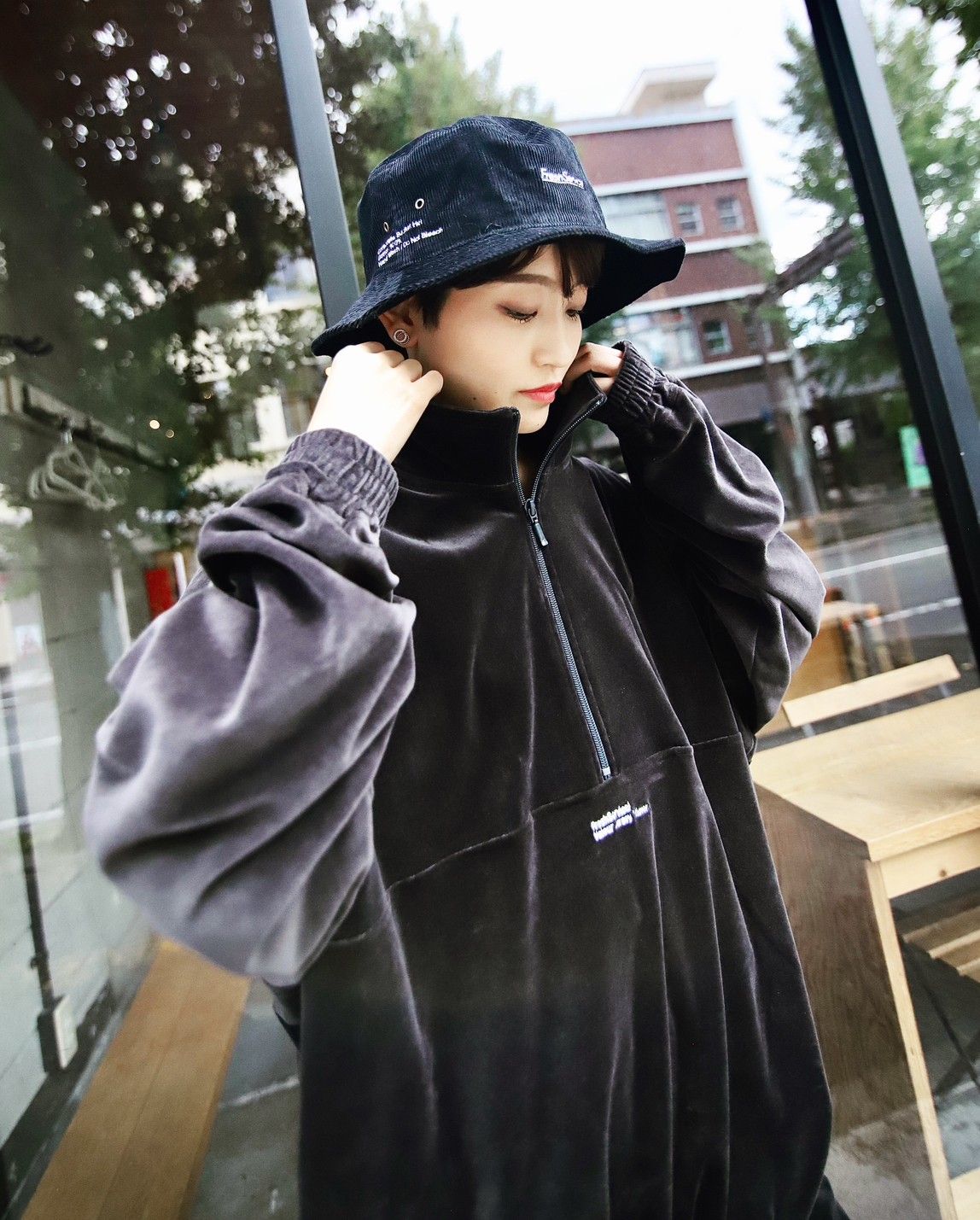 FreshService 新作VELOUR JERSEY PULLOVER セットアップstyle.2023.10