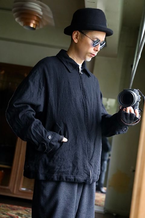 COMME des GARCONS HOMME 26FW ウールサージ縮絨ジップアップブルゾンスタイル