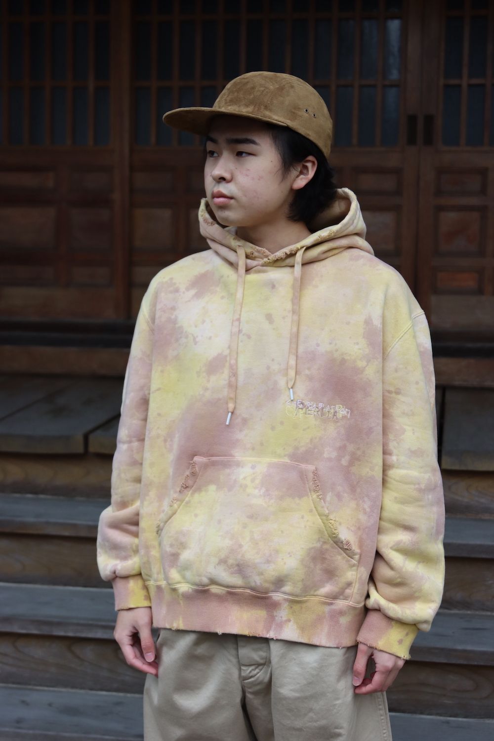 doublet WASTE VEGETABLE DYED HOODIE(22SS28CS209) style. 2022.01.19