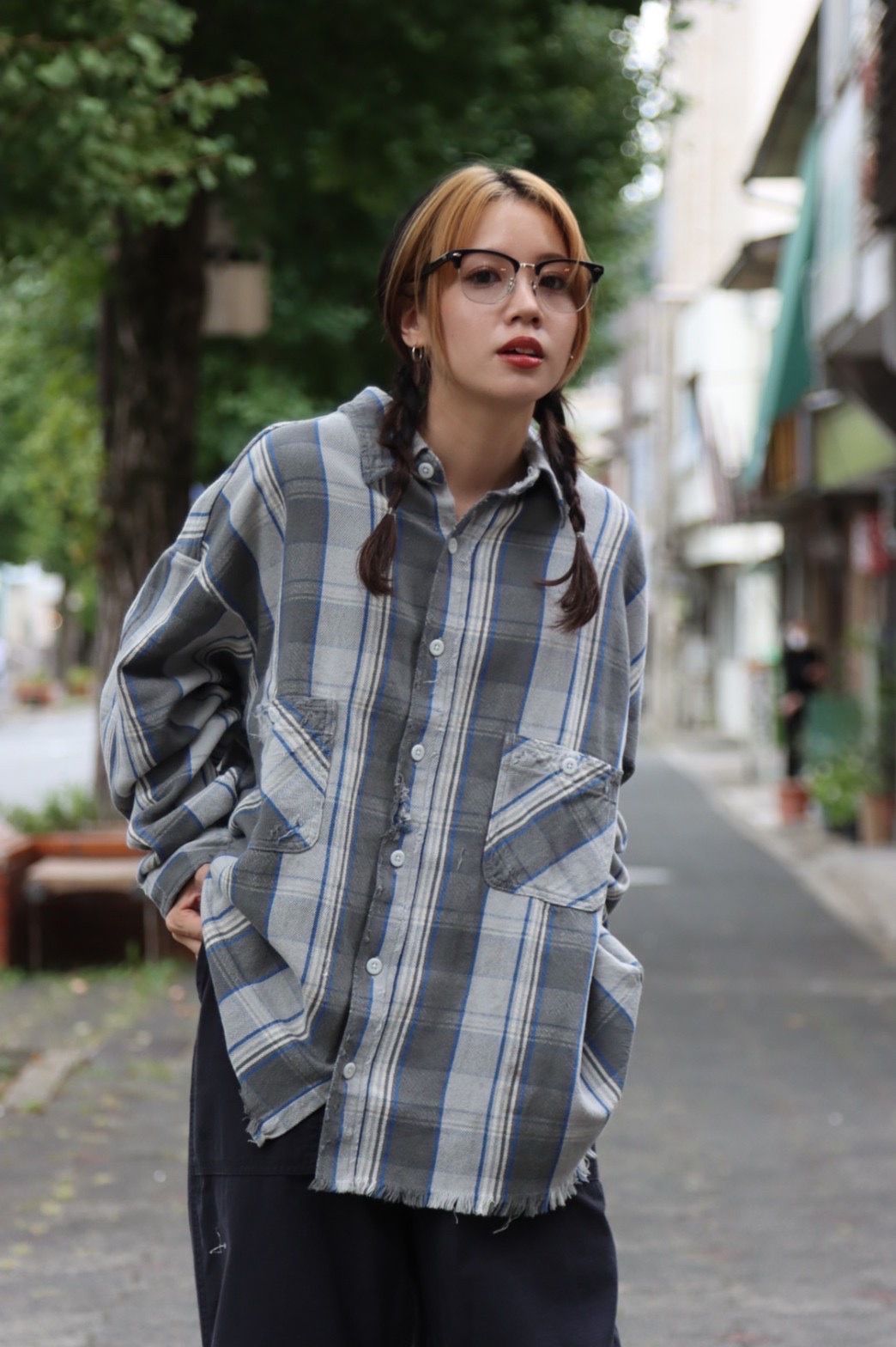 海外販売× セントマイケル 22AW チェックシャツ M readymade レディ