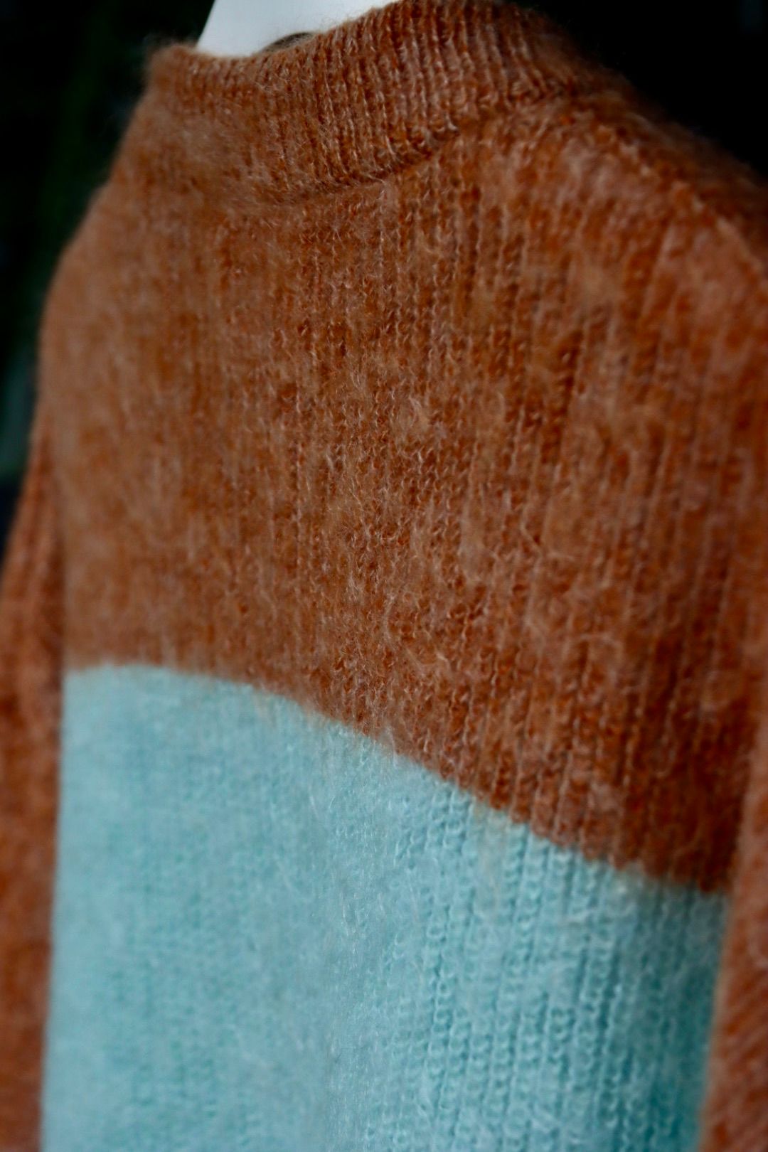 ヨーク23AW MOHAIR BORDER CREWNECK SWEATER(YK23FW0572S)PINK