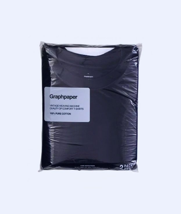 グラフペーパー パックTシャツ 2-Pack Crew Neck Tee(NAVY)