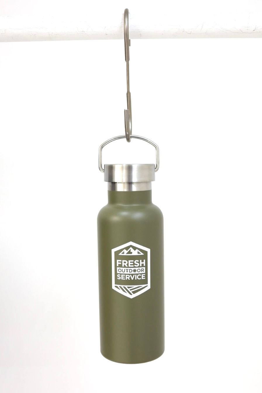 フレッシュサービス  METAL HANDLE THERMO BOTTLE(FSP262-99062)KHAKI