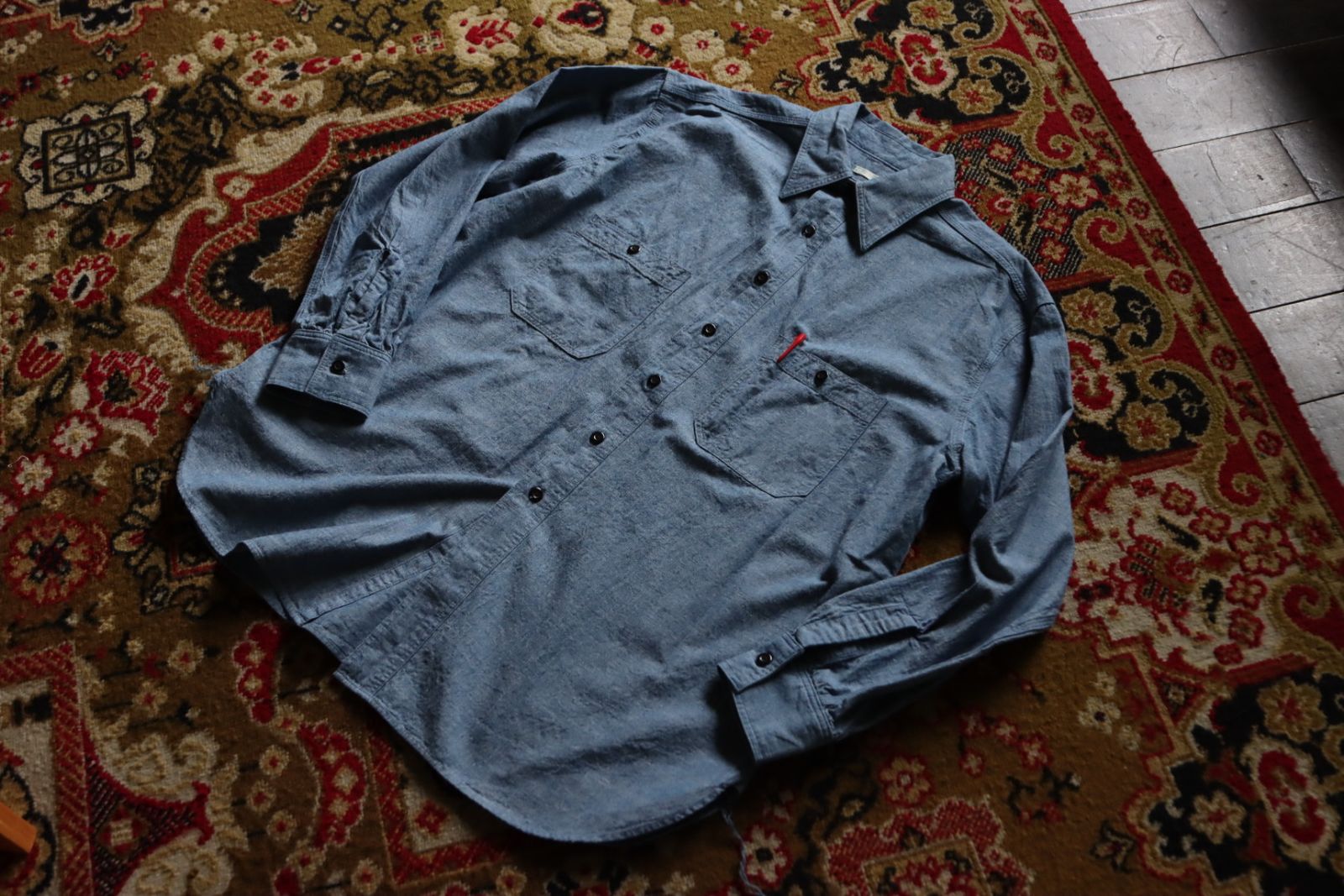 アプレッセ23AWシャツ BB Washed Chambray Shirt(23SAP-02-09M)INDIGO
