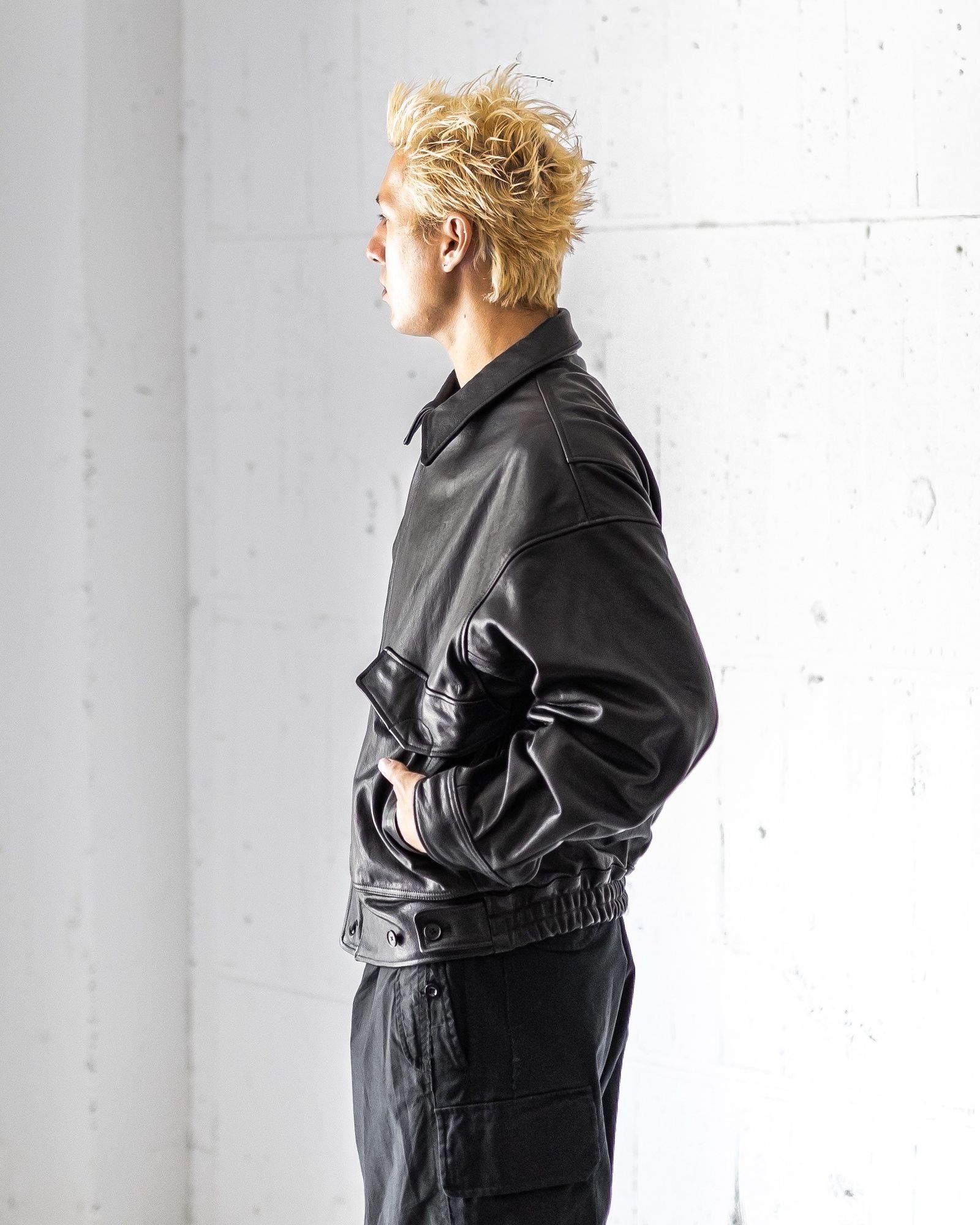 ヨーク 25FW LEATHER FLIGHT JACKET(YK25FW01017B)BLACK☆9月6日(土)発売！