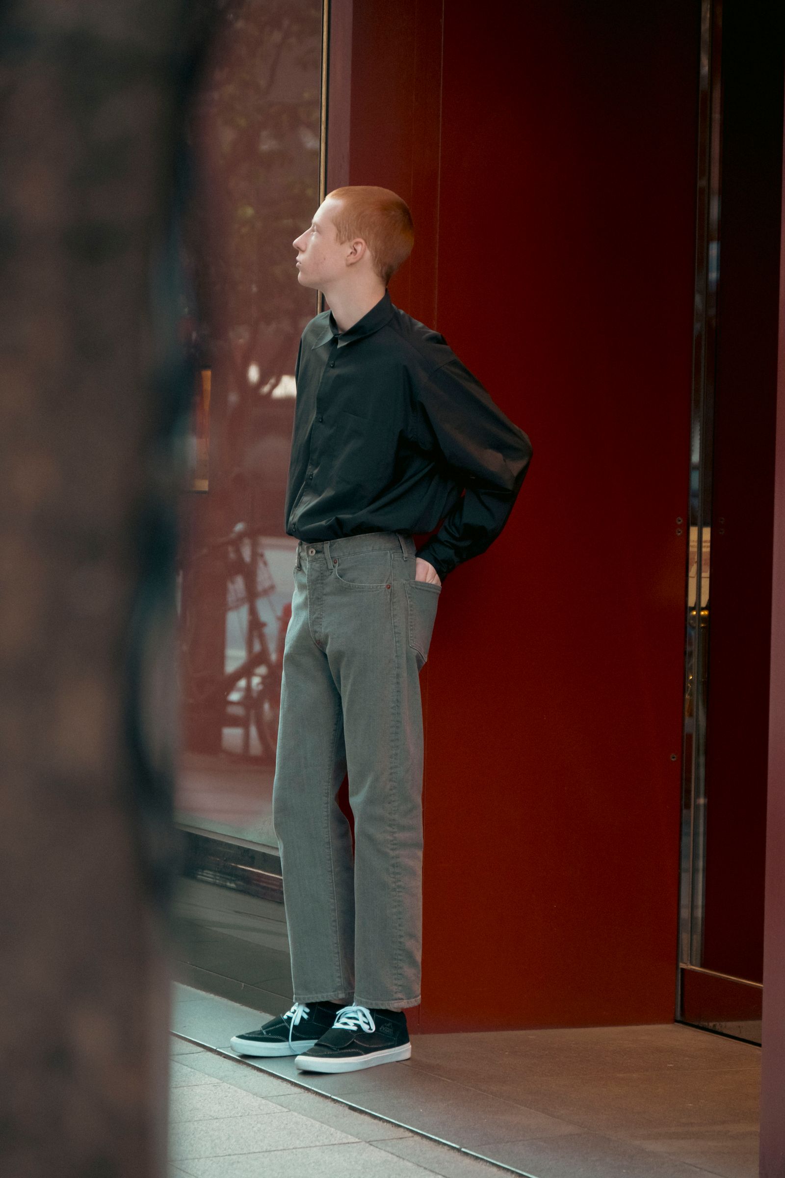 ファウンダ 25SS BLACK DENIM PANTS(015FD251009)FADE