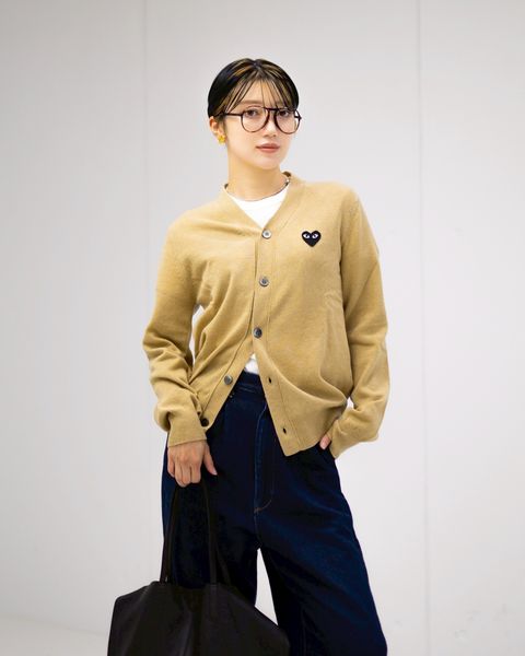PLAY COMME des GARCONS V-NECK CARDIGAN style.2025.11.12