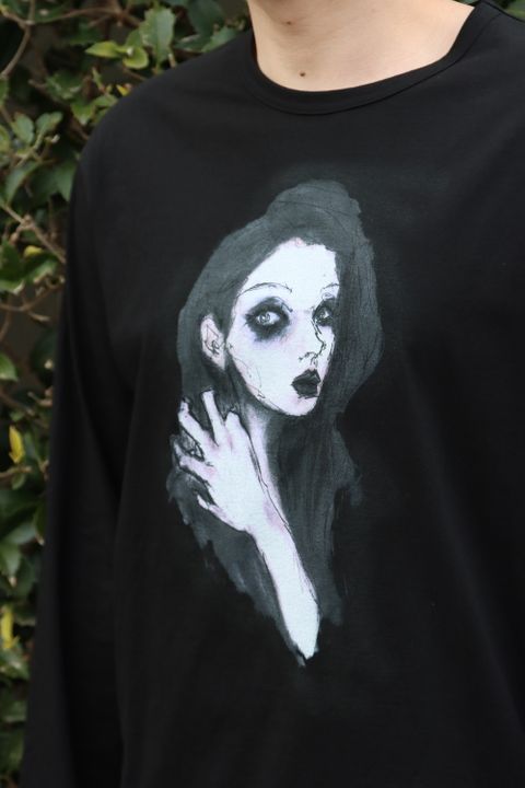 yohji yamamoto ULTIMA DENSE PLAIN STITCH WOMAN PRINT LONG SLEEVES style.2022.1.30. ※2月2日発売