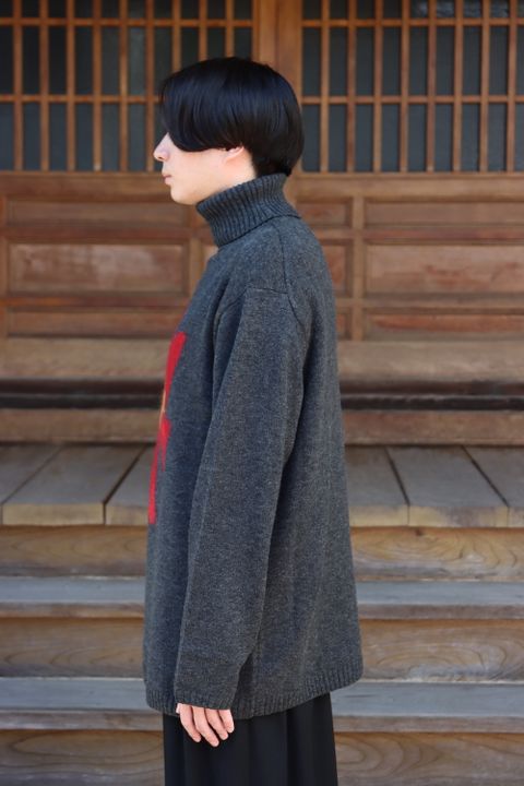 yohji yamamoto 花柄タートルニット(HX-K15-181) style.2021.8.29.