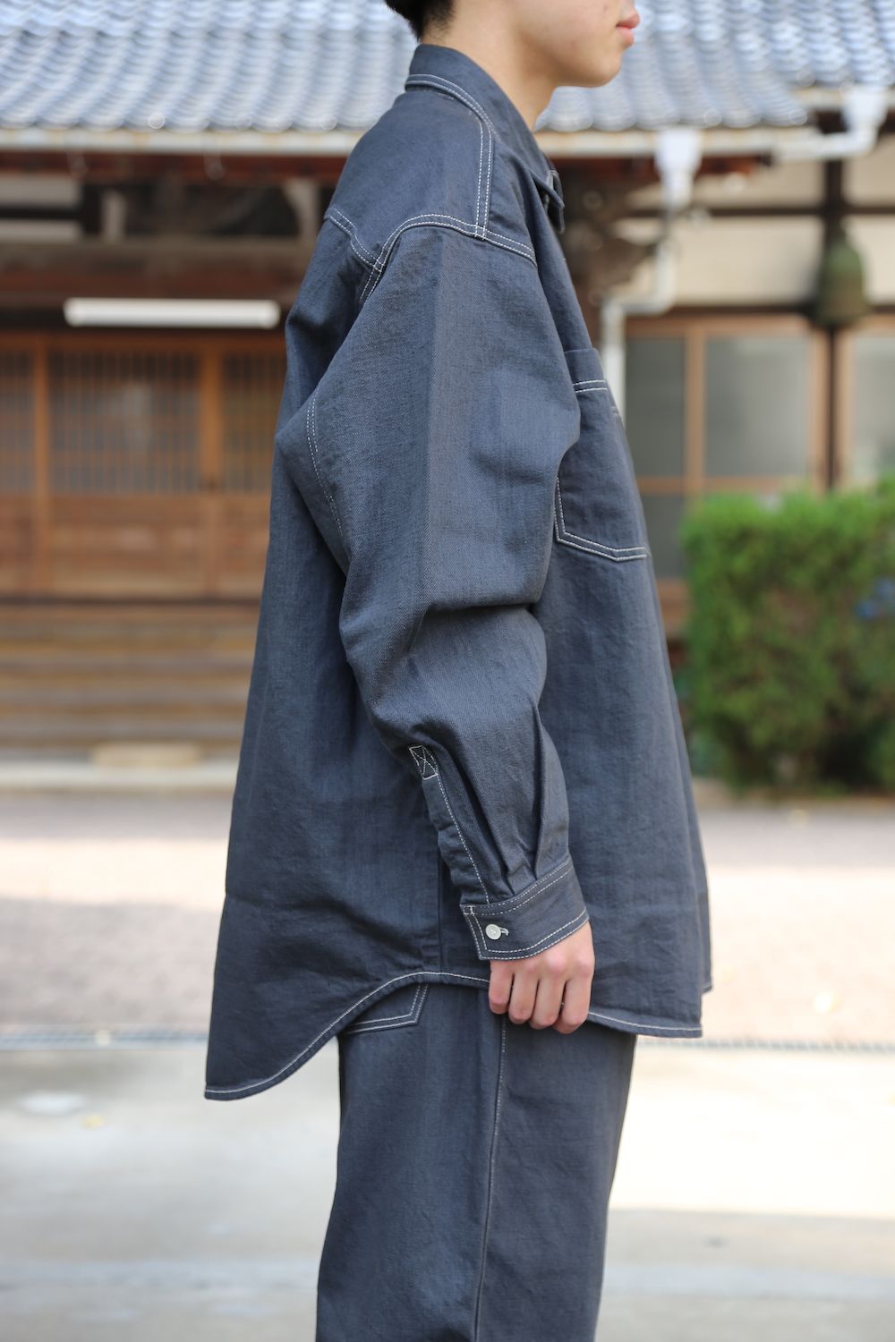 Graphpaper Denime Five Pocket Pants & Denime Regular Collar Shirt style 2020.12.14.