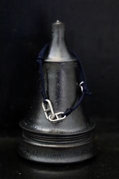 XOLO JEWELRY ショロジュエリー / Anchor Link Silk Code Bracelet-Silver- (XOCB004)NAVY☆6月17日発売！
